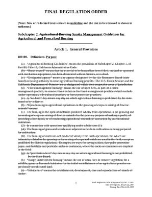 California Code of Regulations, Chapter 9, Article 5 .